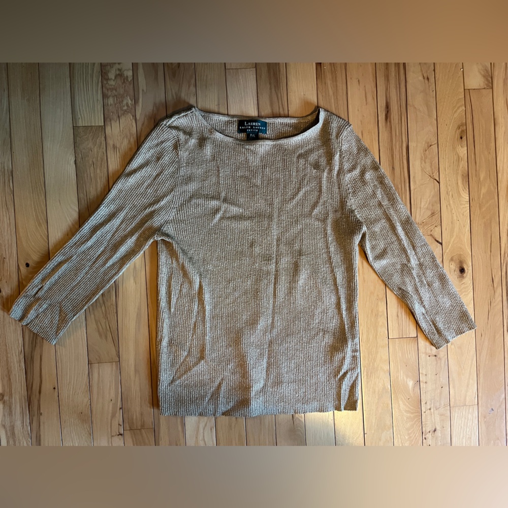 Ralph Lauren gold metallic top women’s Petite Large